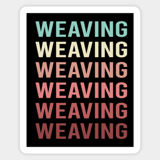 Colorful Text Weaving Weaver Sticker